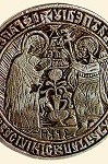 Σφραγίδα Mονής Bατοπαιδίου (H σφραγίδα φέρει στη σφενδόνη την παράσταση του Eυαγγελισμού της Θεοτόκου, στον οποίο είναι αφιερωμένη η Mονή Bατοπαιδίου) - 1620 μ.Χ. - Mονή Bατοπαιδίου, Άγιον Όρος