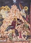 Η γέννηση του Χριστού - Τοιχογραφία στη Ζωοδόχο Πηγή, Παιανίας 1946 μ.Χ. (Φώτης Κόντογλου)