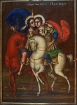 Ο Άγιος Γεώργιος μαζί με τον Άγιο Δημήτριο