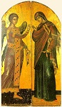 Ευαγγελισμός της Υπεραγίας Θεοτόκου - Bημόθυρα - 1546 μ.Χ. - Mονή Σταυρονικήτα, Άγιον Όρος (Κρητική σχολή, Θεοφάνης ο Kρής)