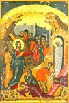 Η έγερση του Λαζάρου - 1546 μ.Χ. - Mονή Σταυρονικήτα, Άγιον Όρος (Κρητική σχολή, Θεοφάνης ο Kρής)