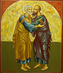 Απόστολοι Πέτρος και Παύλος - Λυδία Γουριώτη© (http://lydiagourioti-iconography.blogspot.com)