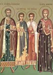 Άγιος Ευστάθιος και η συνοδεία του, Θεοπίστη η σύζυγος του, Αγάπιος και Θεόπιστος τα παιδιά του