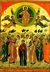 Η Ανάληψη του Κυρίου - 1546 μ.Χ. - Mονή Σταυρονικήτα, Άγιον Όρος (Κρητική σχολή, Θεοφάνης ο Kρής)