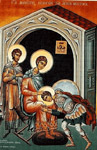 Ο Άγιος Δημήτριος μαζί με τον Άγιο Νέστωρ